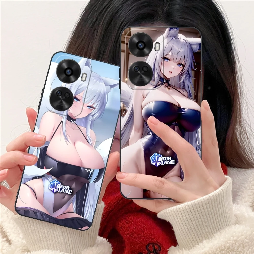 Azur Lane Shinano Sexy Mobile Cell Phone Case for Huawei Nova 12 11 10 9 8 7 Pro SE 5G Black Soft Phone Cover Shell