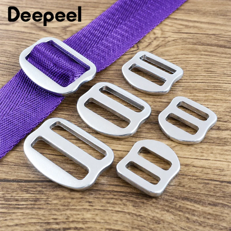 5-50Pcs 15-30mm Aluminum Alloy Adjuster Buckles Tri Glide Slider Clasp for Shoulder Bag Strap Webbing Belt DIY Hardware Supplies