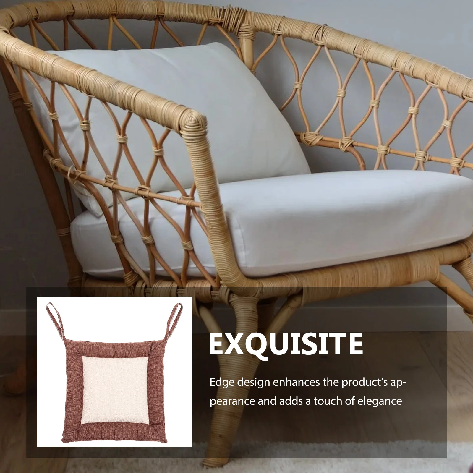 

Cotton Linen Chair Cushion 40x40cm Thick 4cm Soft Breathable Seat Pad for Office Home Yoga Mat Floor Cushions Easy Clean