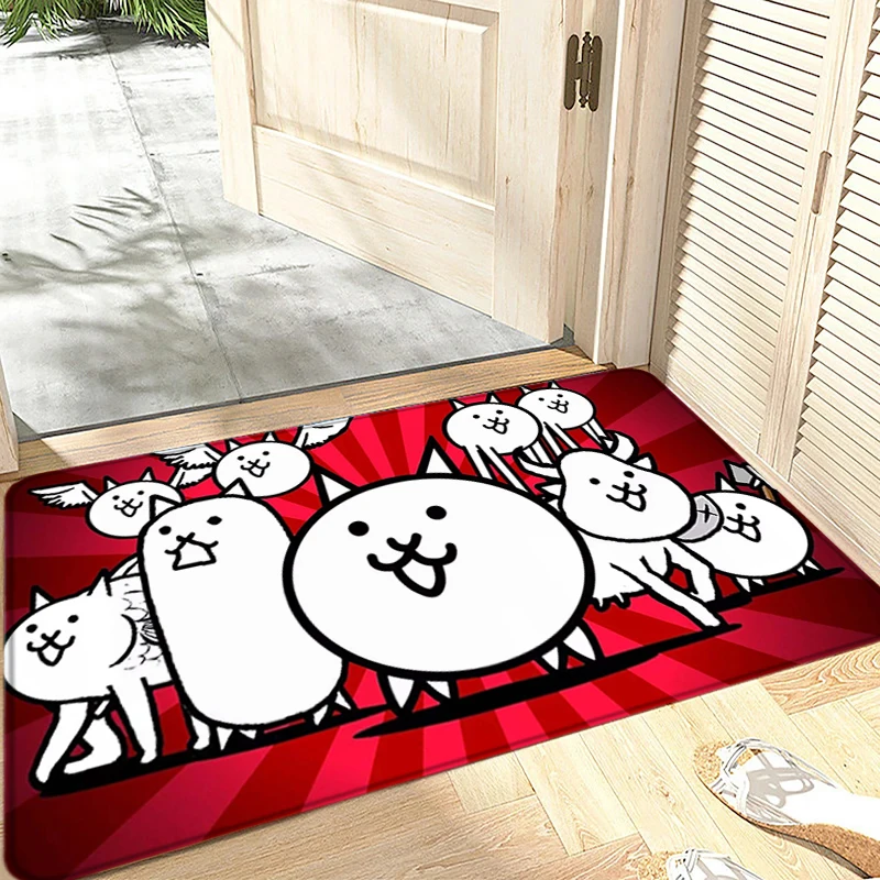 House Inside Fluffy Carpet Living Room Battle Cat Rugs Foot Carpets Entrance Doormat Floor Mats Non-slip Mat Home Kitchen Decor