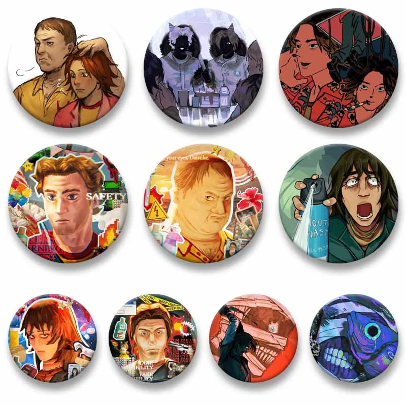 Horror Game M-Mouthwashing Anya Daisuke Brooch Custom Jewelry Accessories Badges Hat Bag Clothes Soft Button Pin Gift for Friend
