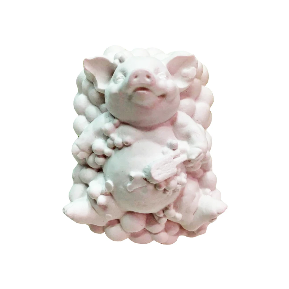 

Bubble Bath Pig Silicone Fondant Mould Decoration Cake Candy Chocolate Sugarcraft Baking Mold Pig Bath Soap DIY Resin Gypsum