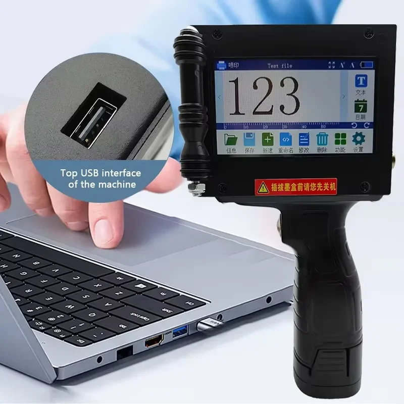 

Digital Handheld Inkjet Coder Portable Batch Printing Machine Multi Language Support for Small Business Startup Kit for