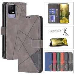 Flip Leather Wallet Cover Case on For TCL 405 40 SE 305 306 30 SE 40SE 30SE 502 TCL305 TCL405 Geometric Phone Bags Protect Cases