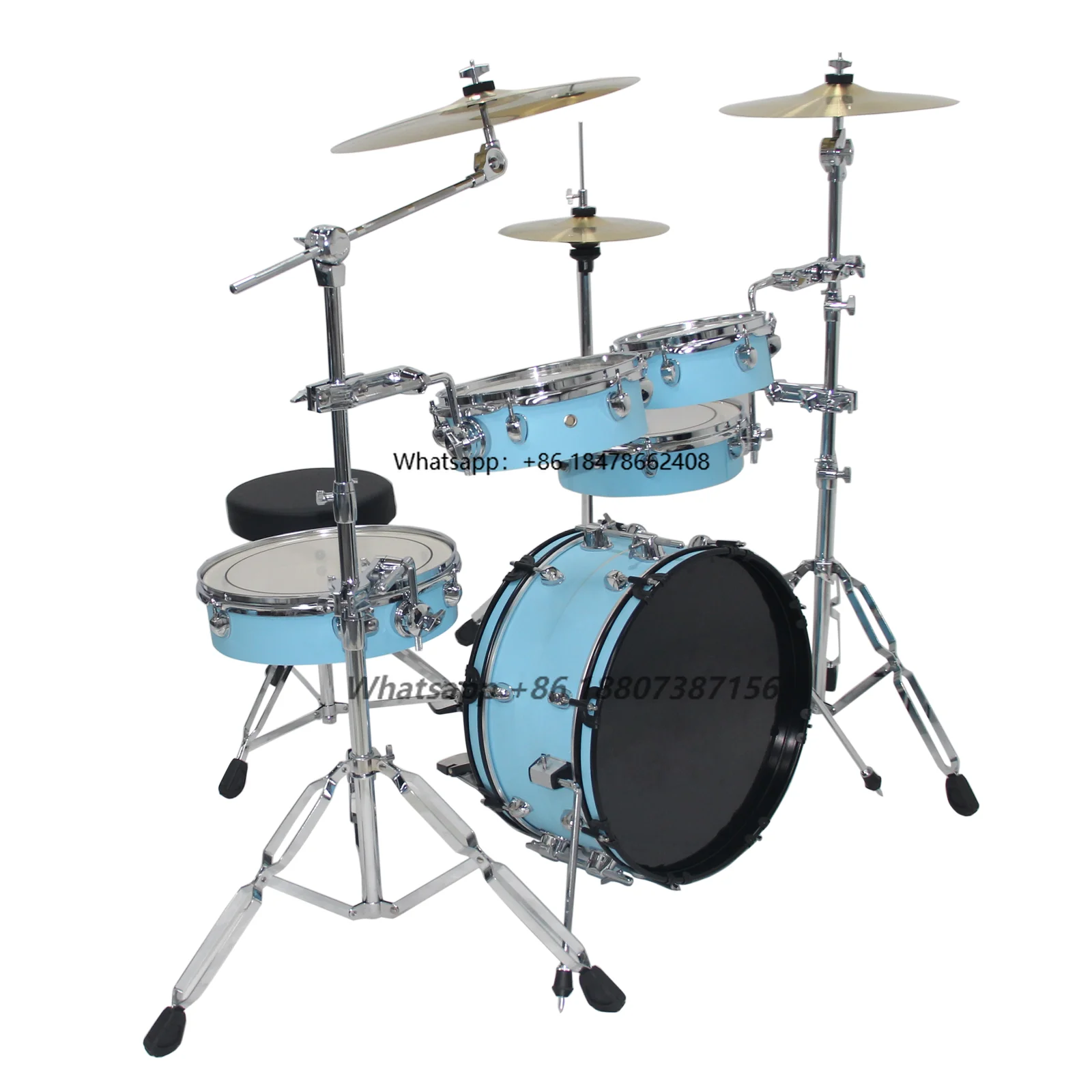 Unique Design Foldable to Easy Carry Support Custom logo Color Portable Drum Set