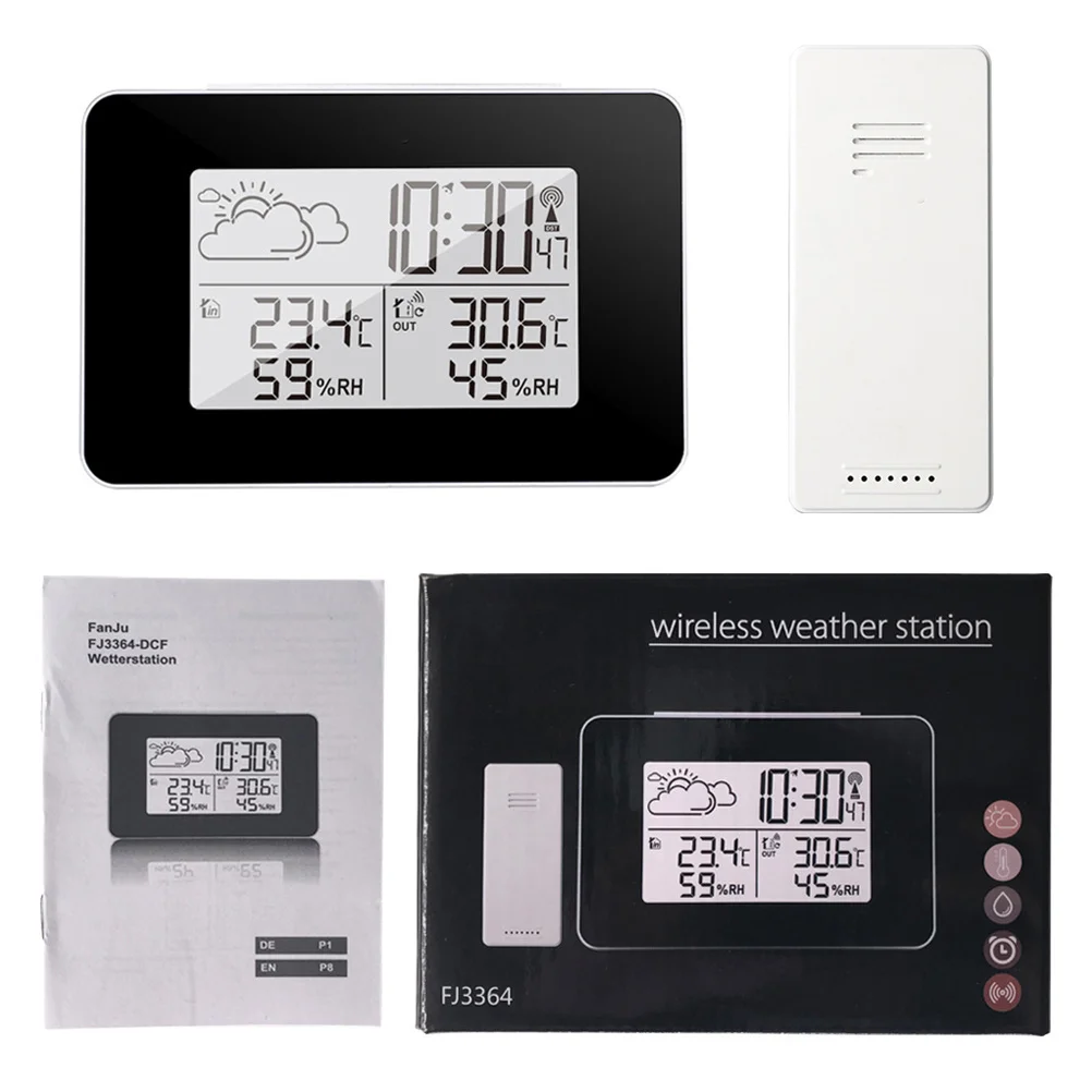 

Digital Weather Clock Alarm Clock With Lcd Backlight Indoor Outdoor Temperature Humidity Monitor Barometer Moon Phase