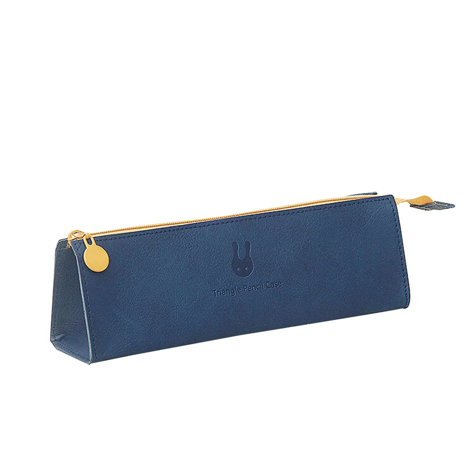 Triangle Pencil Case Premium Vintage Design Smooth Zipper for Pens Pencils Erasers Stationery Wallet