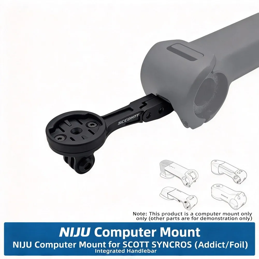 CNC Aluminium Bike Computer Mount for SCOTT SYNCROS ADDICT RR IC/FOIL AERO 1.5 STEM for Garmin1050 Wahoo Giant GPS Bryton 41g