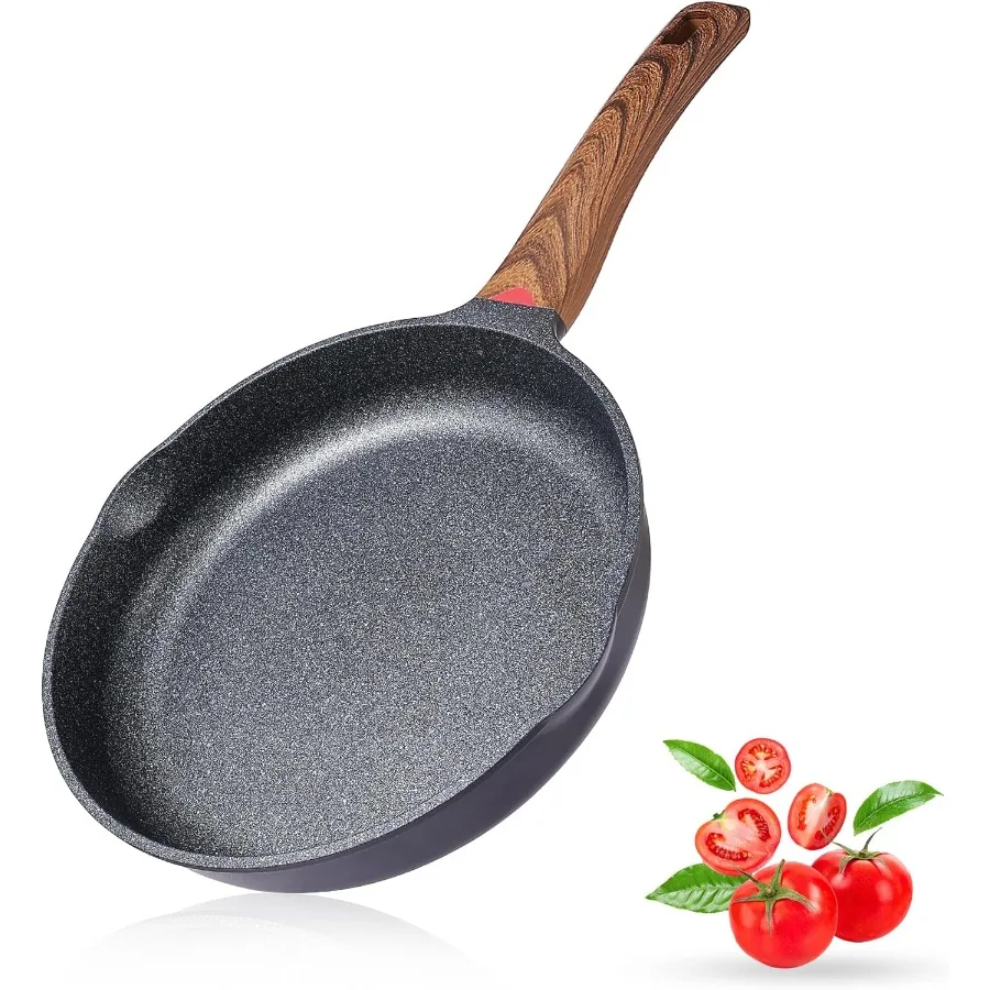 

Сковорода с антипригарным покрытием, защита от царапин, 9,5 дюймов, сковорода из литого алюминия, индукционная посуда