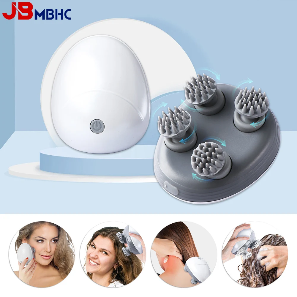 

Electric Head Scalp Massager for Hair Growth Stress Relax with 4 Massage Heads Body Massager Health Care Relax Shoulder Neck