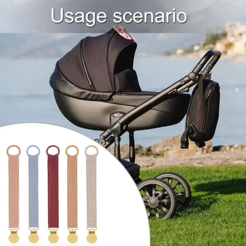 QX2d 5pcs طفل مقطع مصاصة المقطع طفل طفل صغير التسنين التثبيت حزام حزام حزام الحزام