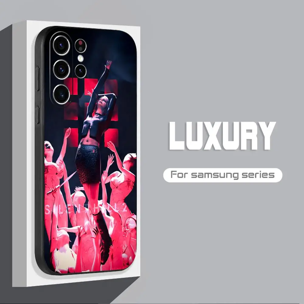 Silent Hill 2 Triangle Head Phone Case For Samsung Galaxy S25 S24 S23 S22 S21 S20 Plus Ultra Note20 Soft Black