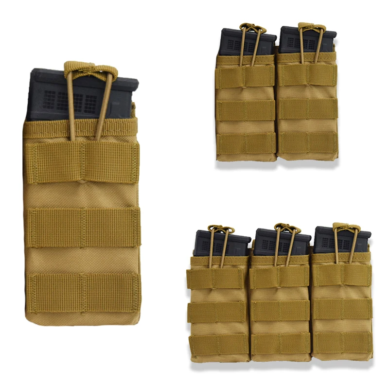 Open Top Single/Double/Triple Molle Magazine Pouch Tactical Pouch Paintball Airsoft Magazine Cartridge Bag Hunting Accessories