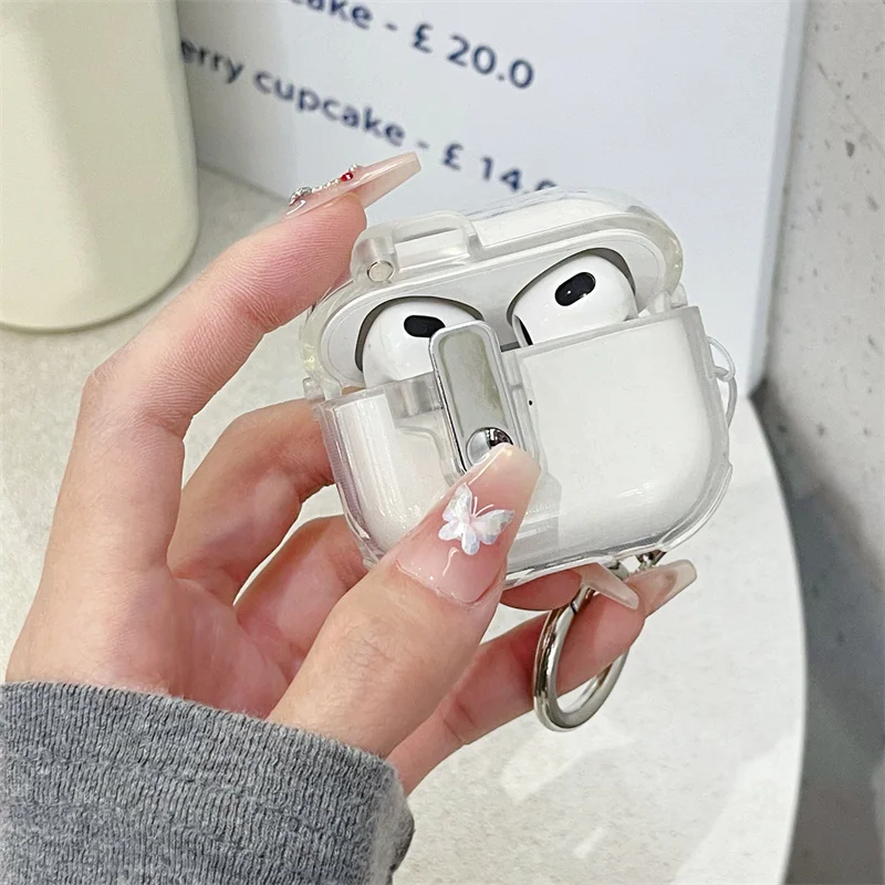 Simple and transparent one-piece headphone protective case for Airpods 1 2 3 4 pro pro2