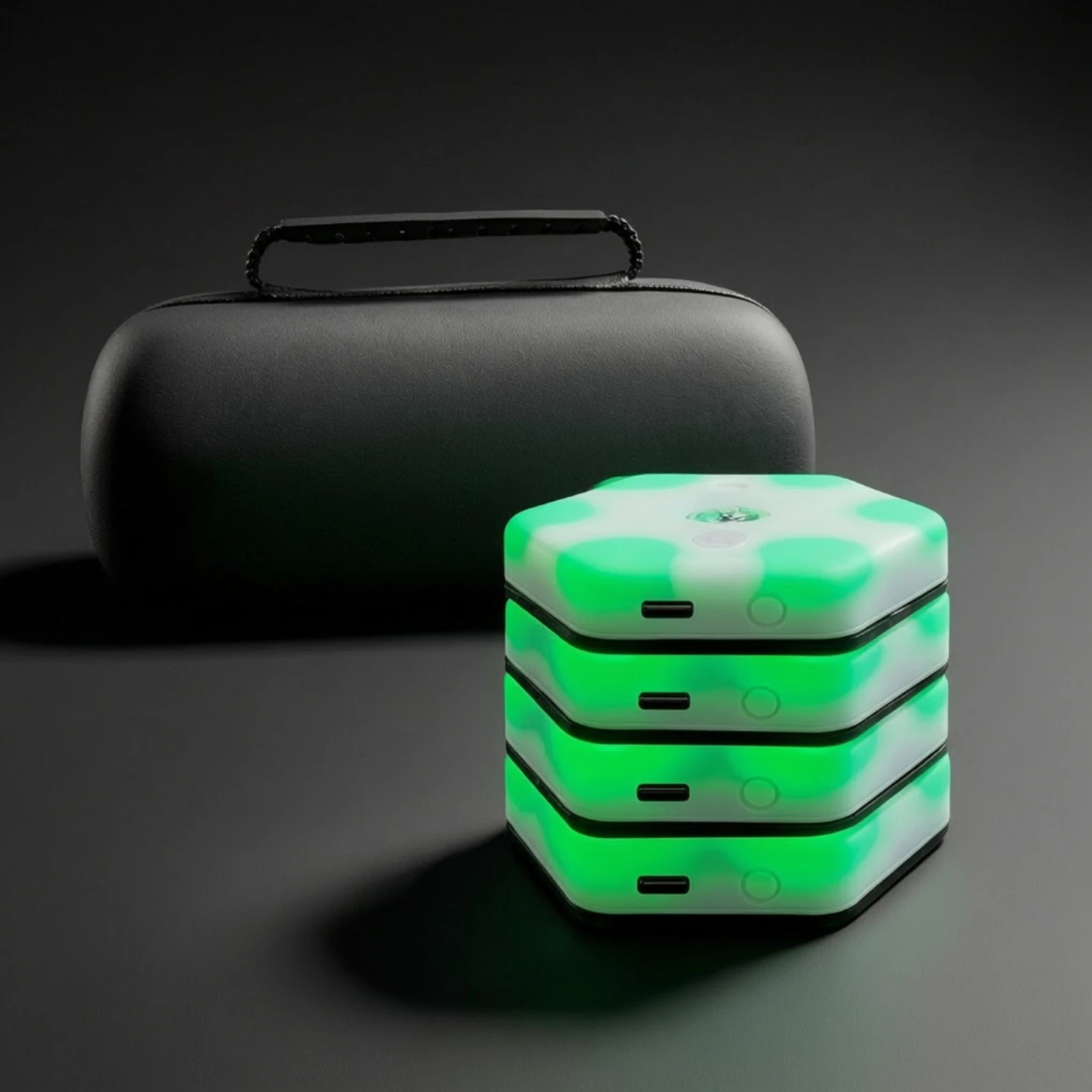 4 Pieces Wireless Reaction Training Light Multiplayer App-Controlled Reaction Training System Impact-Resistant Magnetized