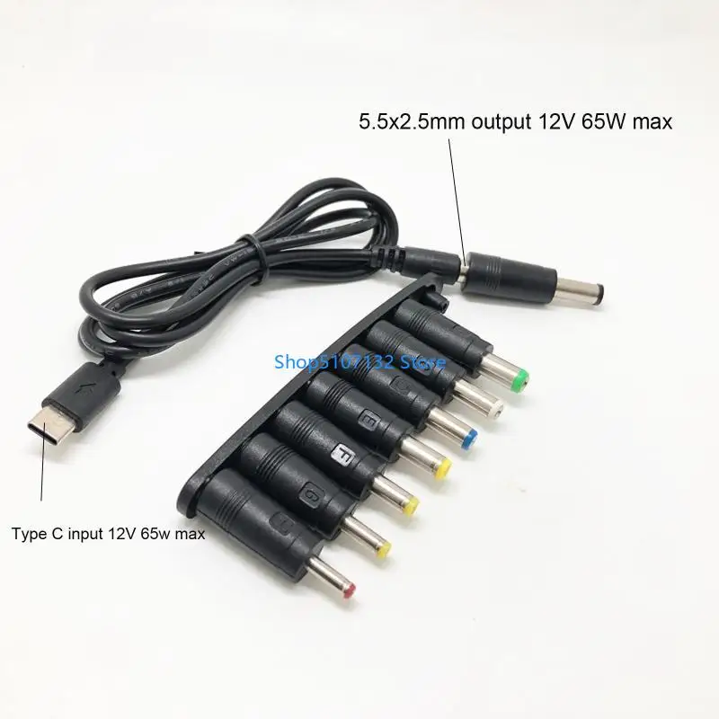 87HD 65W USB C Type C PD to 12V 3.5 4.8 5.5mm Power Cable 39'' Length for Speaker