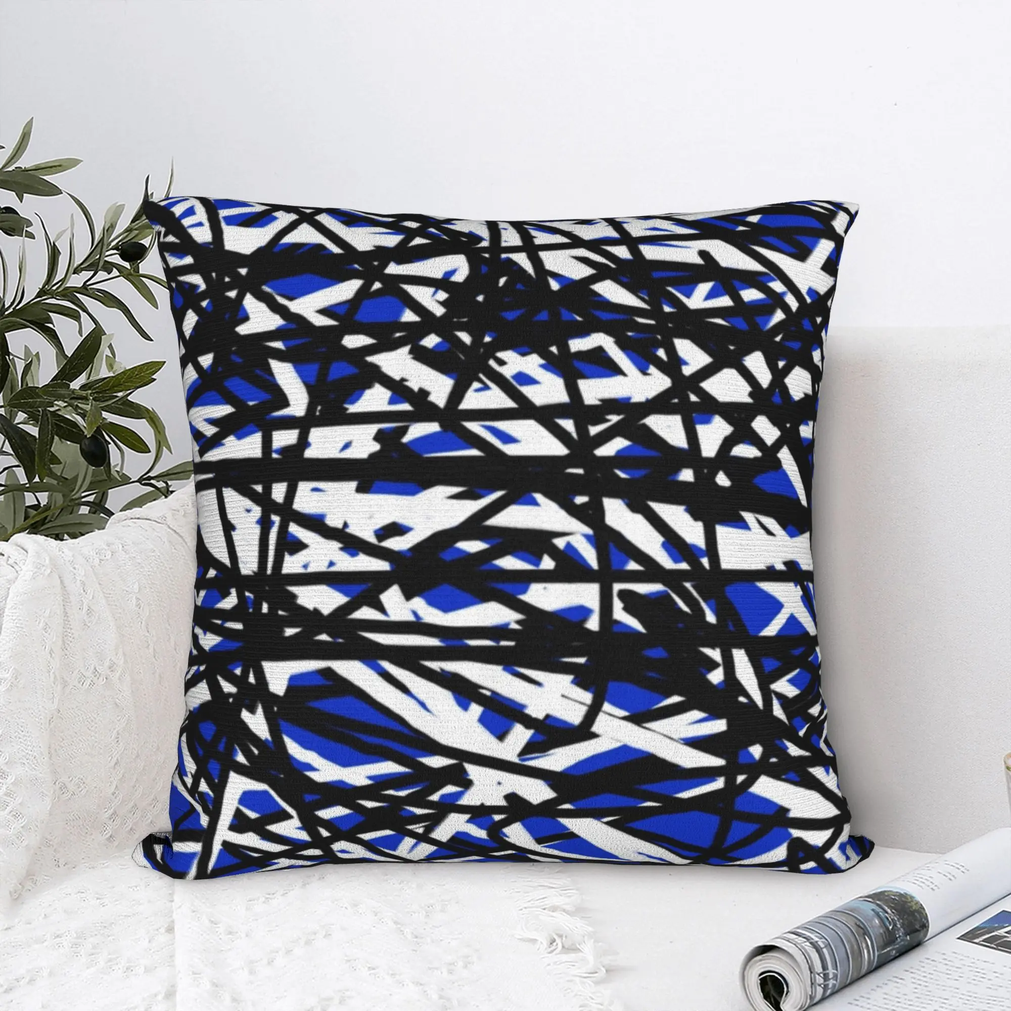 Pillow Case Van Halen Blue Scars Graphic  Pillow Cover For Sofa Home Decor Vintage Pillowcases