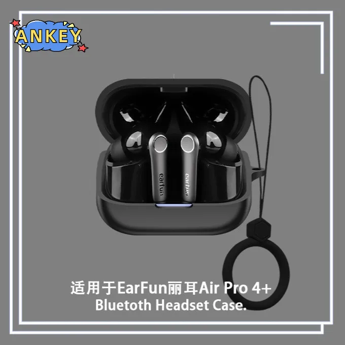 ل EarFun Air Pro 4 + حافظة واقية غطاء سماعة الأذن EarFun Air Pro 4 Plus حلقة لينة سيليكون سماعات أذن لاسلكية قذيفة