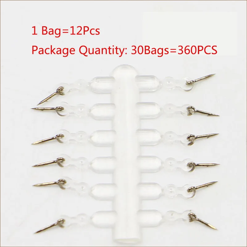 360Pcs Fishing Bait Screw Sting Carp Fishing Straight Handle Hook With Silicon Rubber Ring Fishing Goods Tackle Accessory Pesca