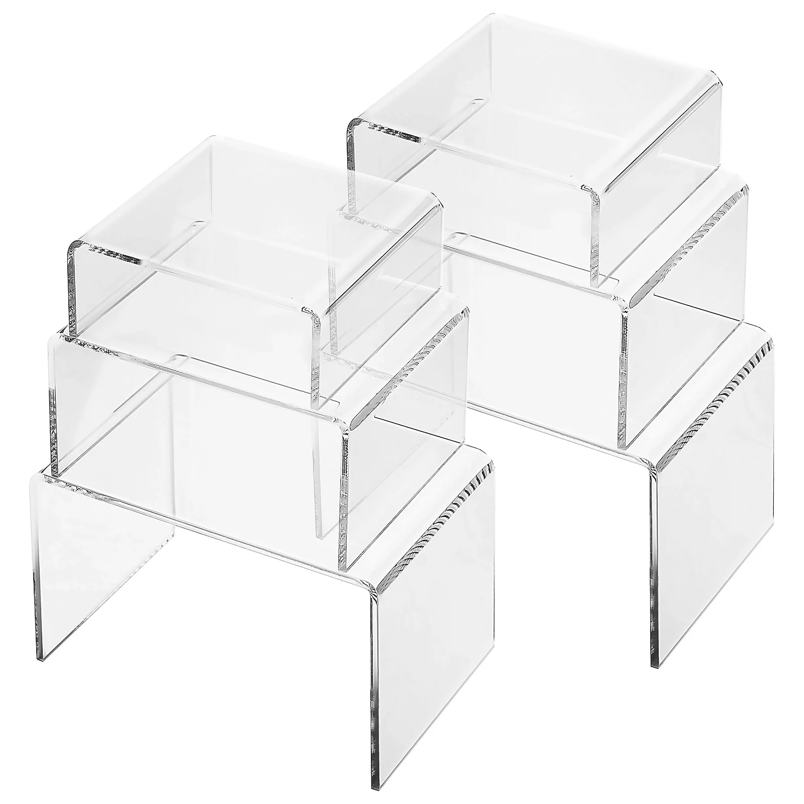 

Acrylic Display Stand Clear Display Riser Rack For Cupcake Perfume Doll Organizer Amiibo Funko Figures Display Stands