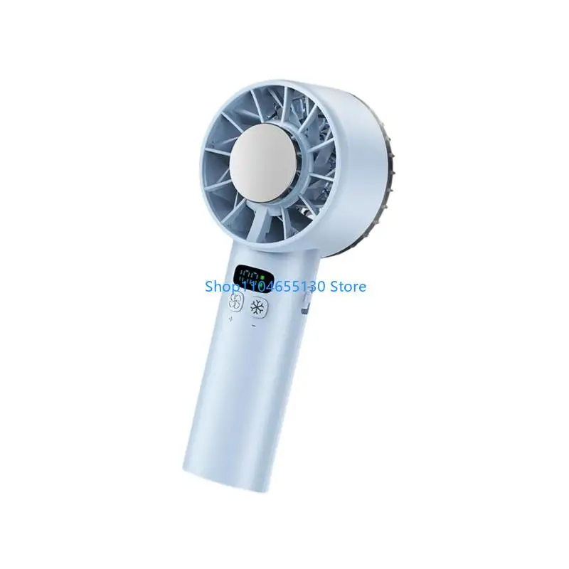 Ventilador enfriamiento ajustable portátil Ventilador digital 5200má Conveniente Textura plástico ventilador oficina