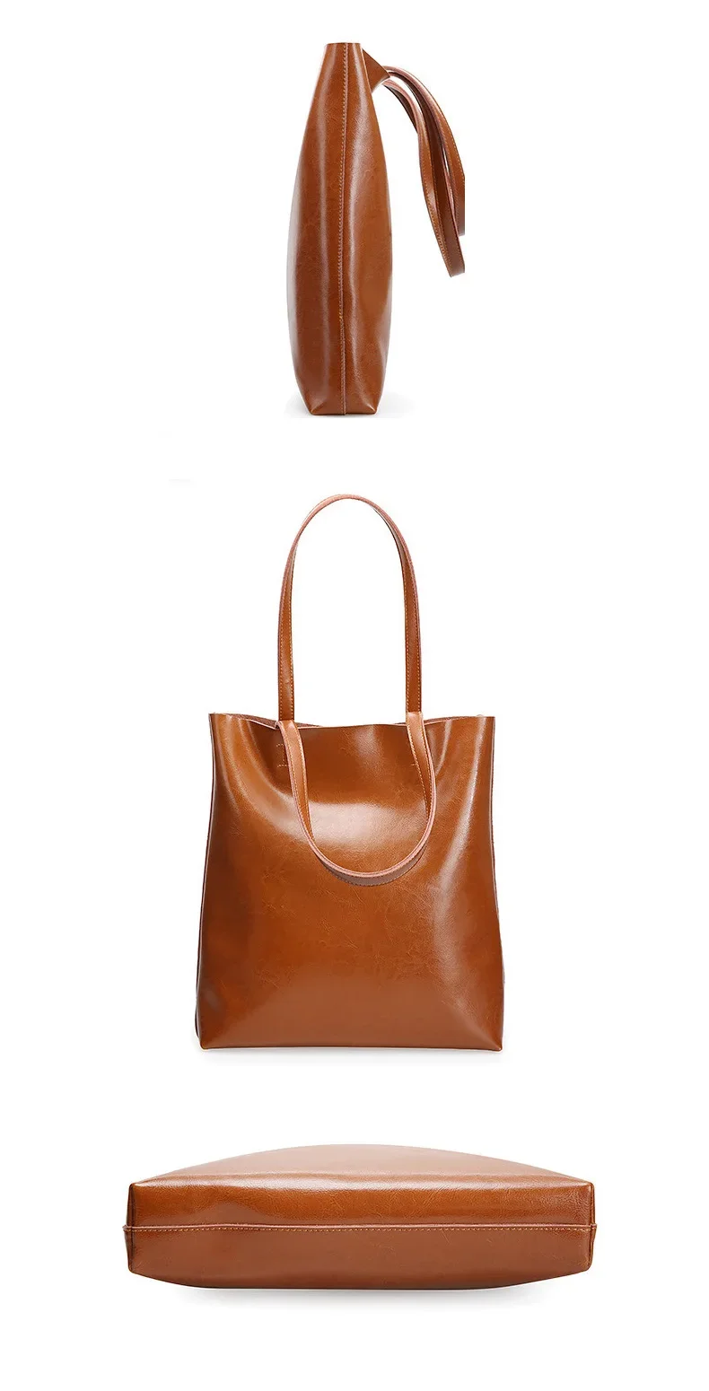 2024 büro Hand Schulter Taschen Für Frauen Tote Kuh Leder Tasche Damen Echtes Leder Handtaschen Große Frauen Tasche Große Vintage Weibliche – Detail 18