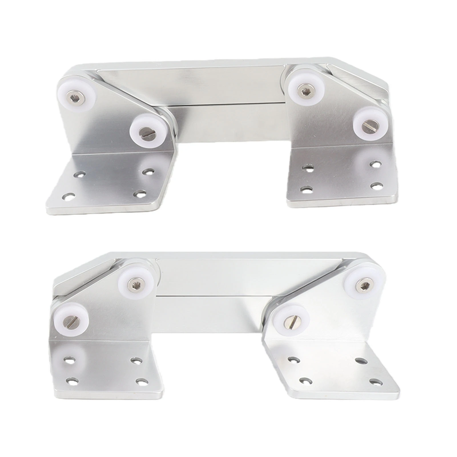1 Pair Boat Seat Mounting Hinge Aluminum Alloy Anti Pinch Polished Finish Folding Seat Hinge for Yacht Pontoon Ship