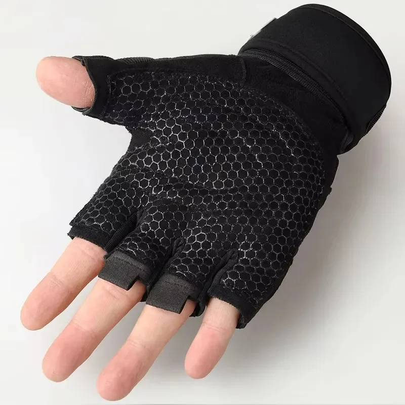 Fitness Breathable Ventilated Half Finger Weight Lifting Exercise Sports Workout Racing Bicycle Cycling Gym Gloves