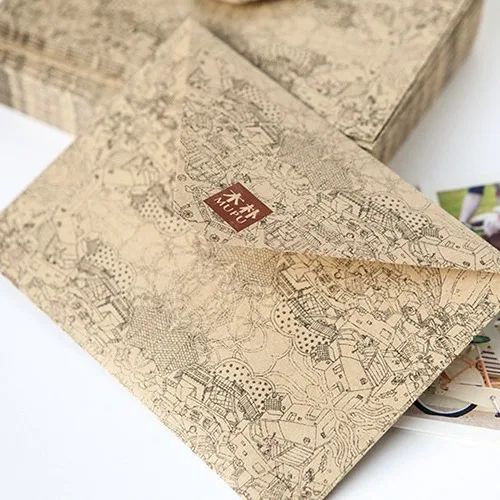 

20pcs/Pack Mupu Envelope, Retro Kraft Paper Envelope for Ideal World