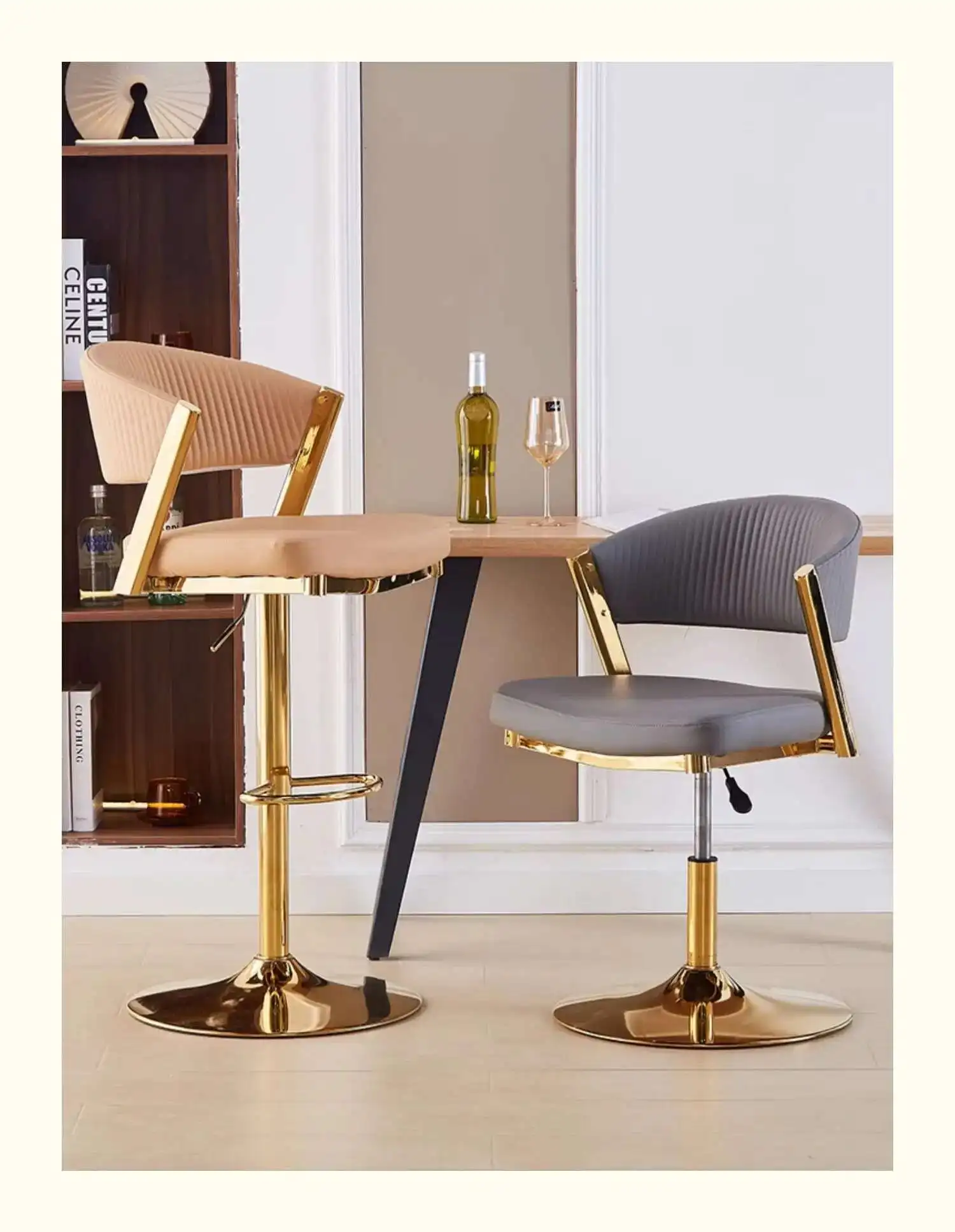 كرسي طويل الساق مقعد مرتفع رفع كرسي جزيرة المنزل مقعد مرتفع ماكينة تسجيل المدفوعات النقدية التجارية مقعد مرتفع استقبال الفندق مقاعد عالية