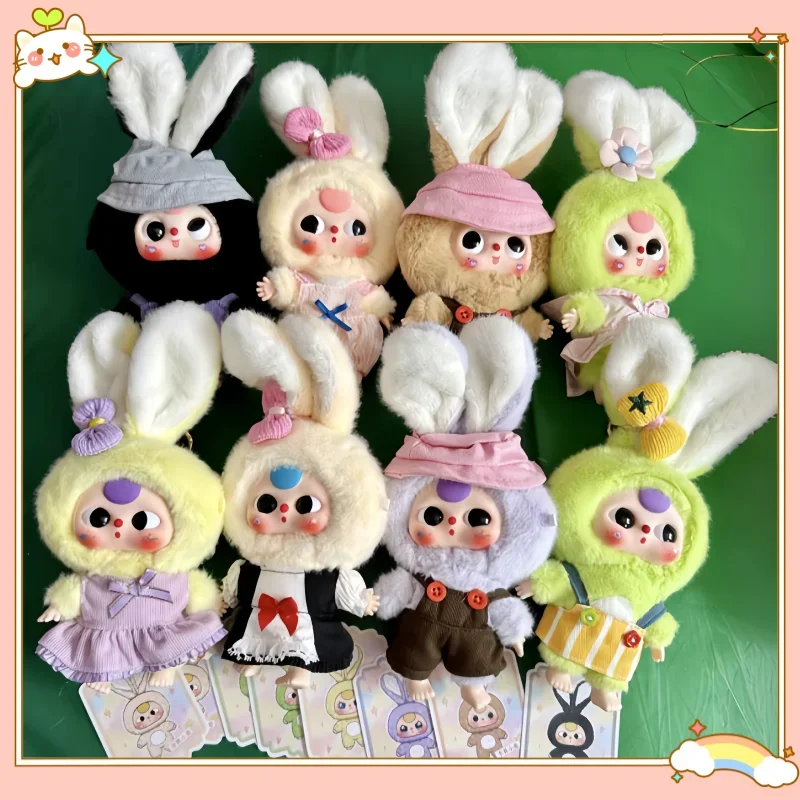 De eerste echte baby drie Macaron Little Rabbit serie Blind Box Tide Play rugzak hanger pop Blind Box meisje kerstcadeau