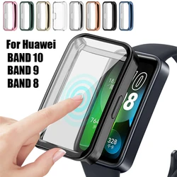 Screen Protector Case for Huawei Band 10 9 8 Full Coverage Bumper TPU Protective Cover for Huawei smartband 8 9 10 Accessories