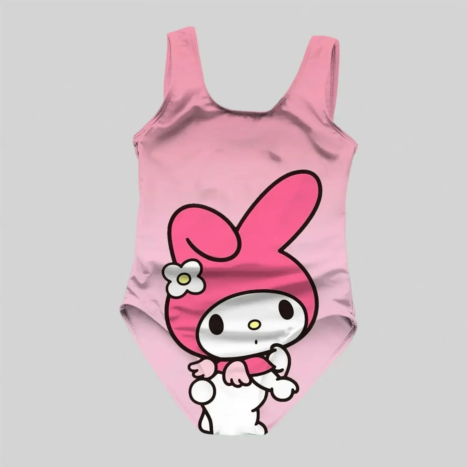 Mini Girls One-Piece Swimsuit Fashion Hello Kitty And Friends Cartoon Print Swimsuit Ladies Sleeveless Swimsuit Family Suit