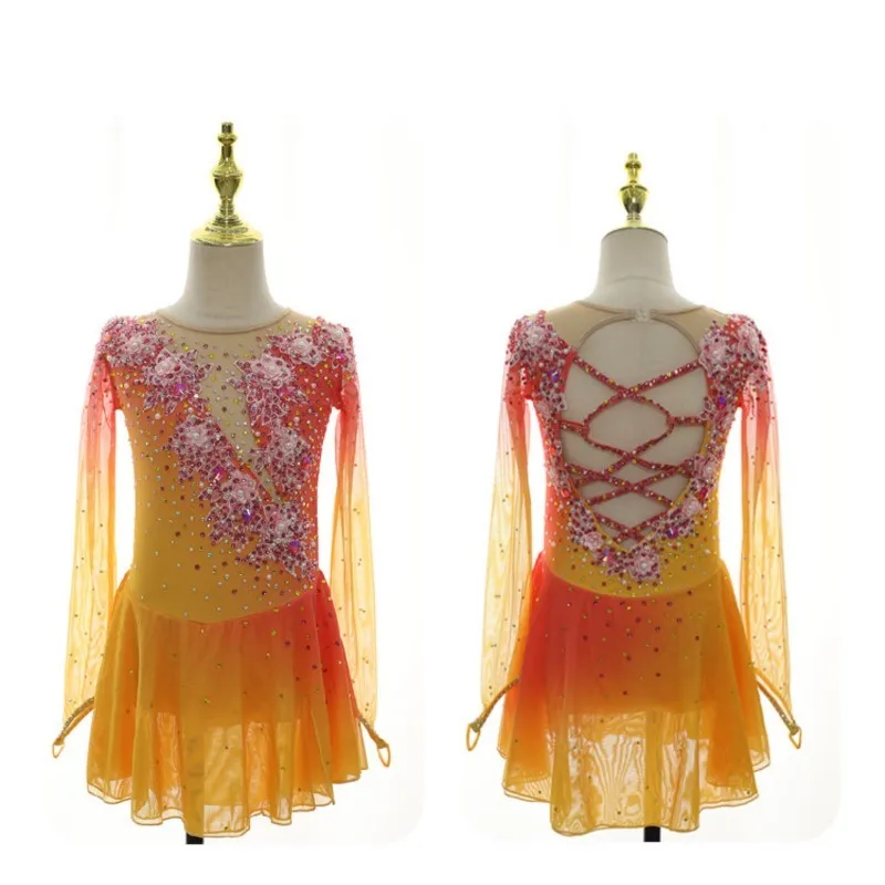 Customized Figure Skating Performance Costumes Girls'  Children's And Adult Competition Grading Exams Ice Skating Clothes