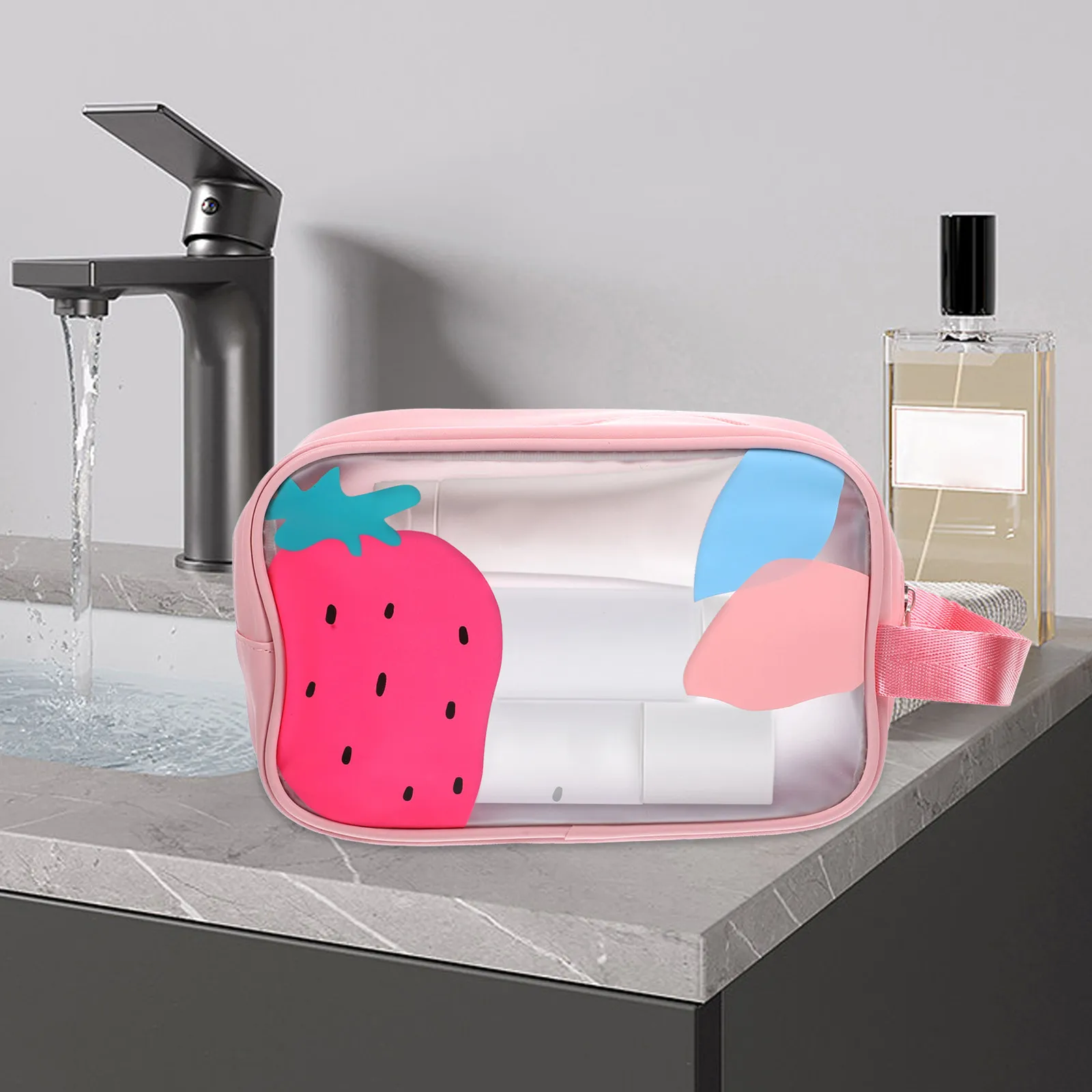 

Portable Waterproof Bag Dry Wet Separation Large Clear Toiletry Storage Travel Makeup Organizer Bag for Swimsuit Hiking