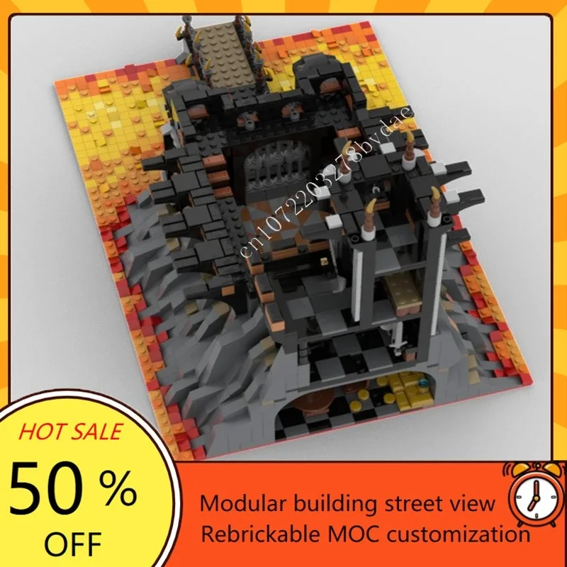 2833PCS MOC Medieval Castle Custom Puzzle Model Dragon rock Technical DIY Education Assembly Technology Toy Adult Holiday Gift