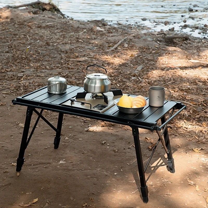 Outdoor Camping IGT Table Free Combination Portable Picnic Table Lightweight Aluminum Alloy Three Unit Folding Table New