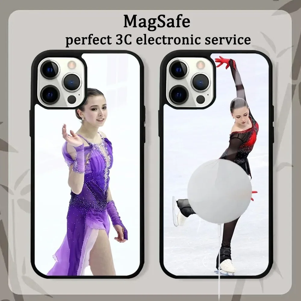 Figure skating Kamila Valieva Phone Case For iPhone16 15 14 13 12 11 Pro Max Plus Mini Mirror Magnetic Cover