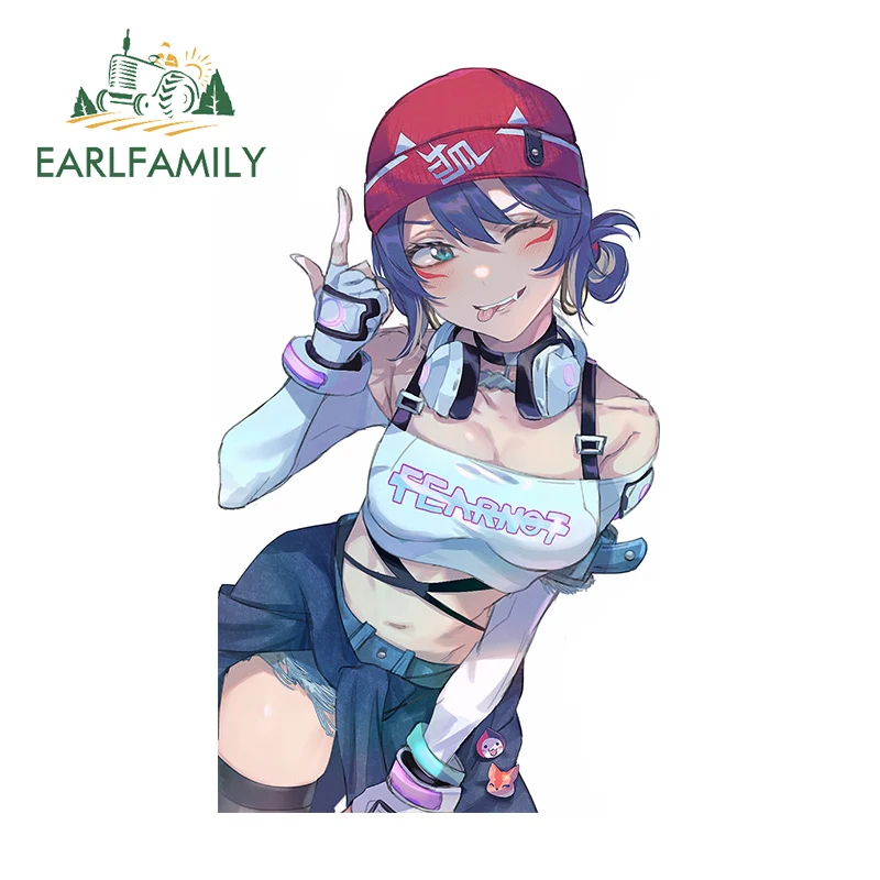 

EARLFAMILY 13 см x 7,7 см для Overwatch Kamori Kiriko Waifu аниме Автомобильная наклейка Красивая окклюзия царапина JDM наклейка модная графика