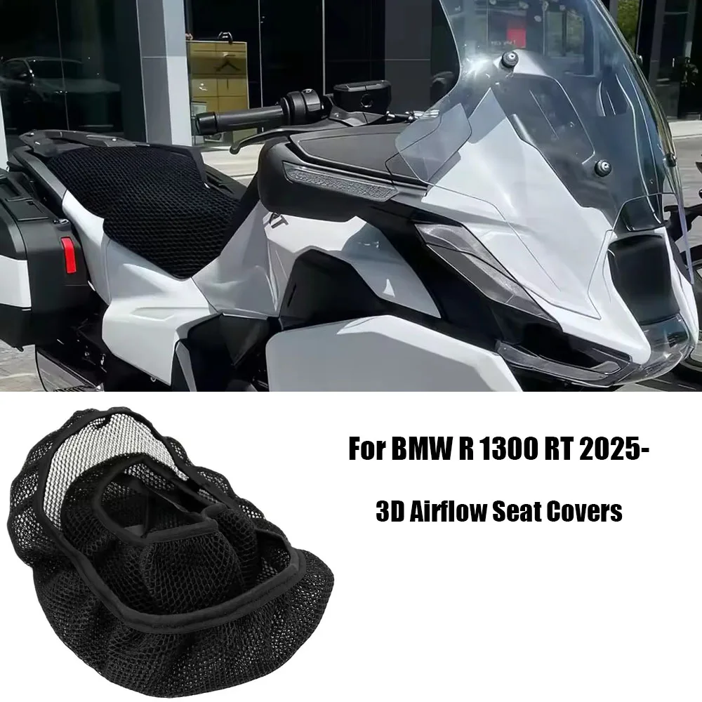 For BMW R 1300 RT 2025- New Fabric Saddle Seat Covers R 1300RT R1300RT Seat Protect Cushion Heat Protect 3D Airflow Seat Covers