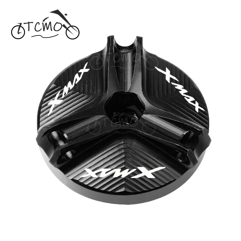 Motorcycle CNC Aluminum Engine Oil Filler Cap Oil Plug Cover For Yamaha X-MAX 300 XMAX 300 XMAX 250 125 400 Accessories