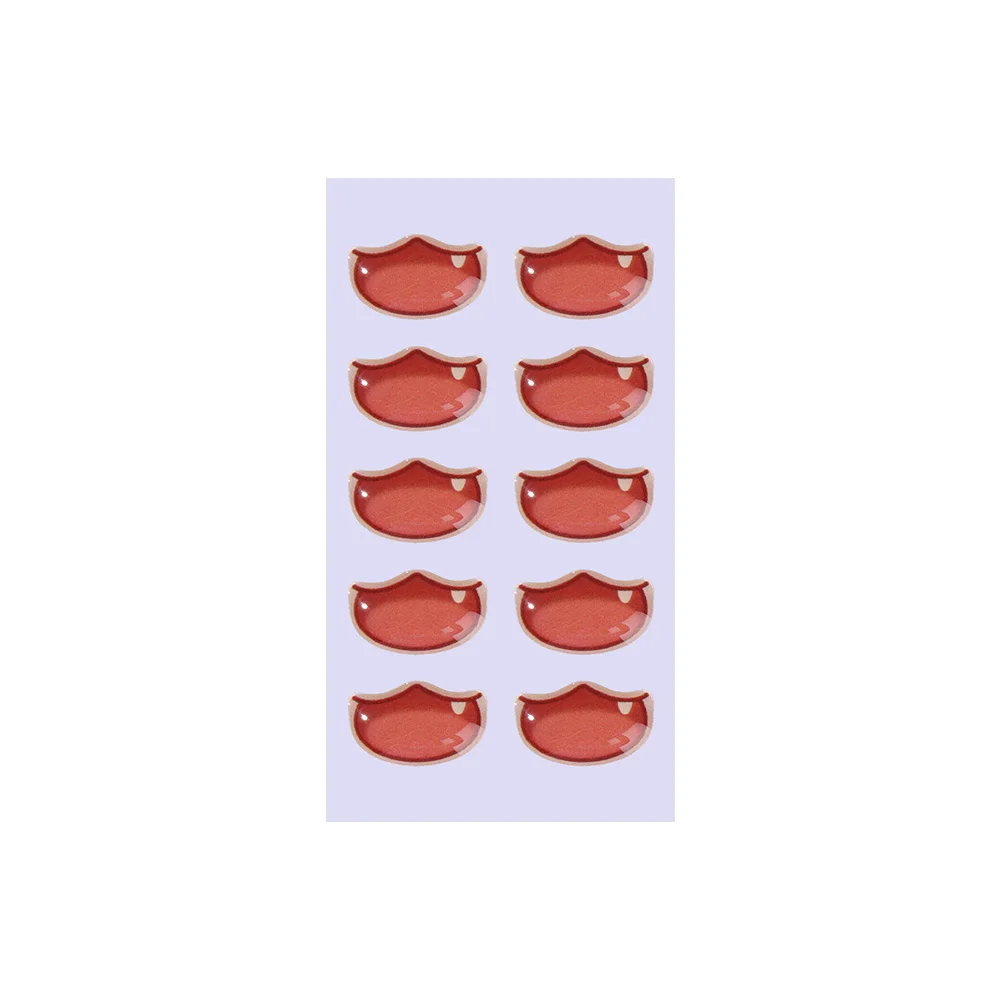 Multi styles Decals Glass crystal Cartoon Mouth Stickers Anime Figurine  MouthChips Paper Face Organ Paster