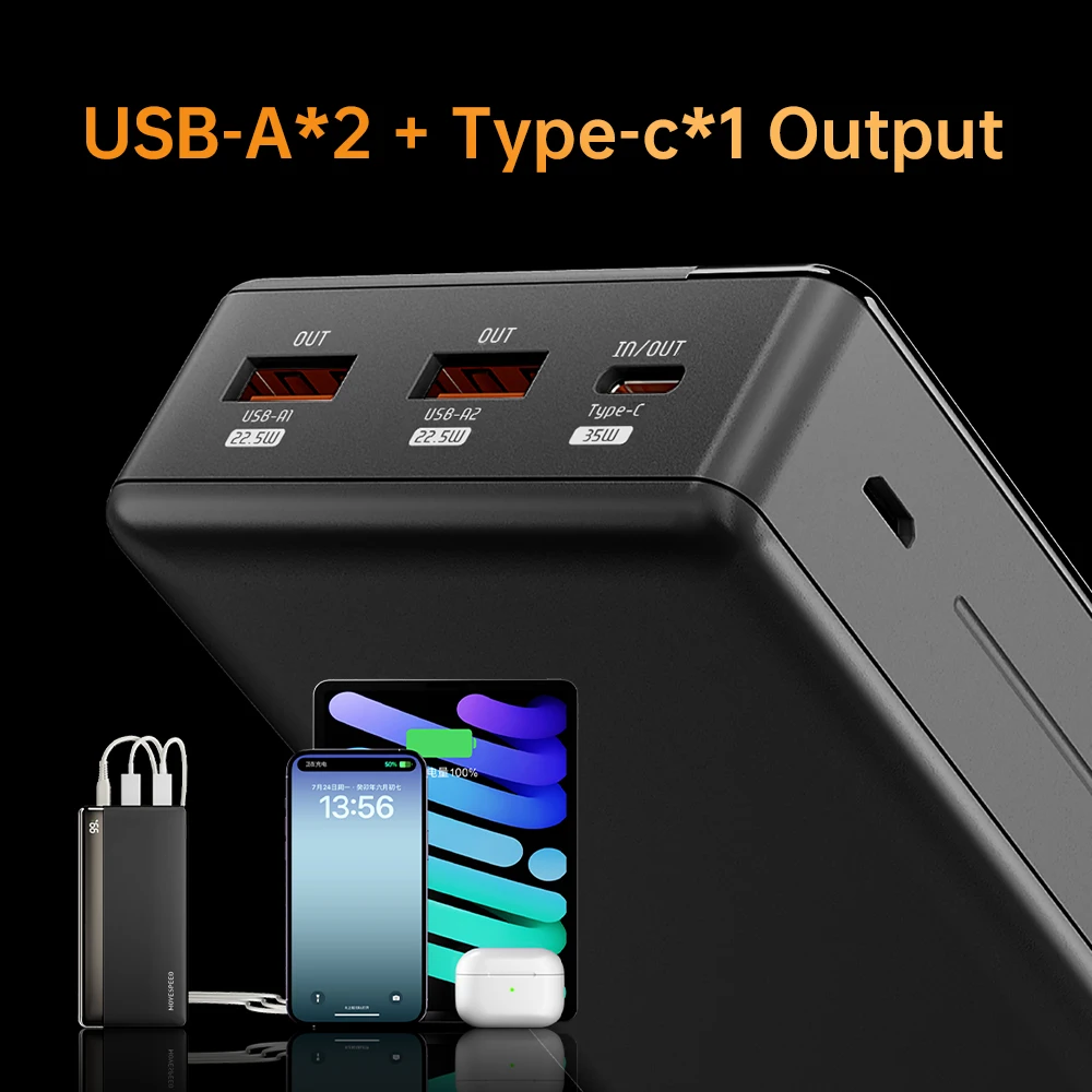 MOVESPEED K20 20000mAh 35W Power Bank Type C USB Fast Charge External Battery for Xiaomi 14 iPhone15 Pro Samsung S23 Powerbank