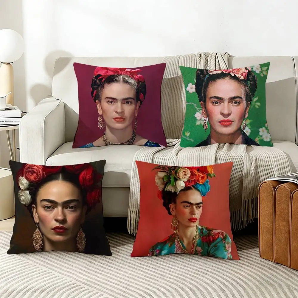 

Art F-Frida K-Kahlo Various Sizes Square Pillow Case For Car Home Bedchamber Decor