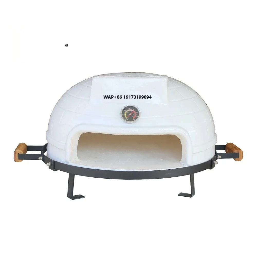 

21 Inch White Portable Big Clay Outdoor Kitchen High Temperature Wood Fired Pizza Oven
