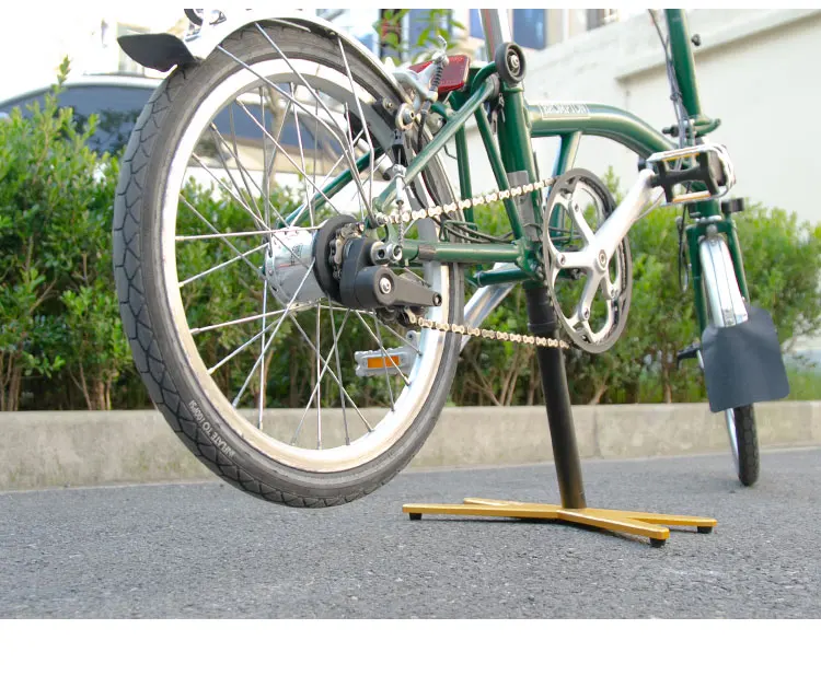AXI Klappbarer Fahrrad-Parkständer, glatt, für Brompton Pline Cline Debugging Dahon P8, Aluminiumlegierung, CNC-Basis – Detail 15