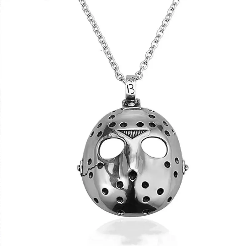 New Punk European and American Style Robot Mask Punk Hip Hop Men\'s Pendant Personalized Stainless Steel Festival Party Jewelry