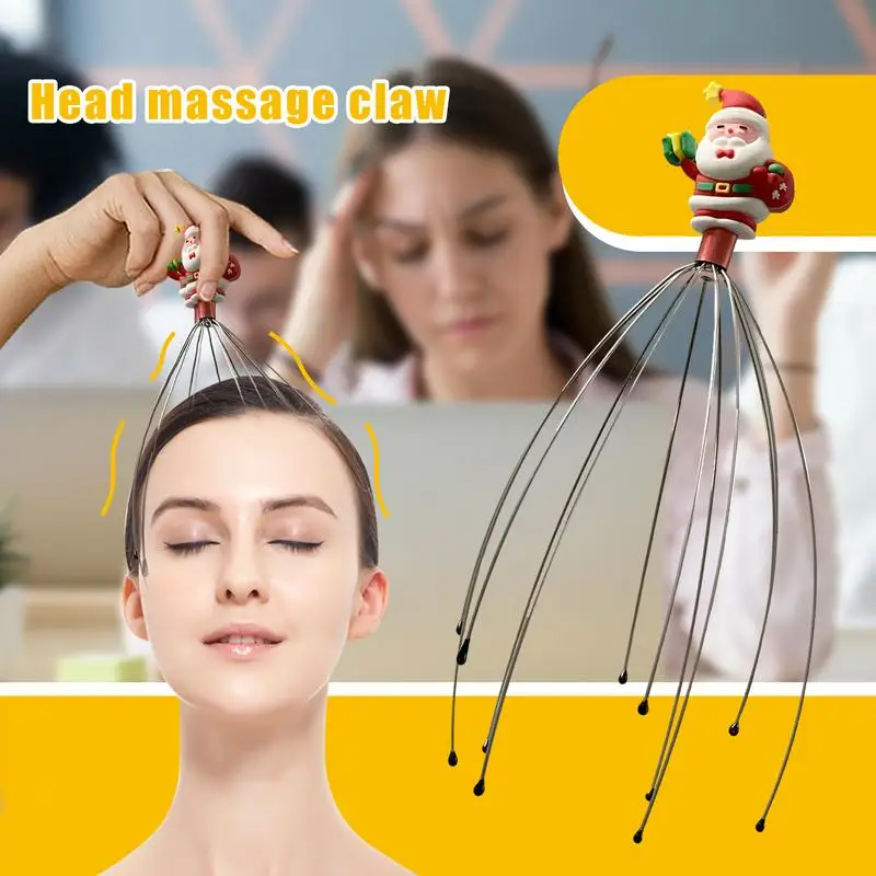 Wire Head Massager Christmas Hair Scratcher Scalp Head Massage Claw Portable Head Whisk Massager Head Massage Tool For Relaxing