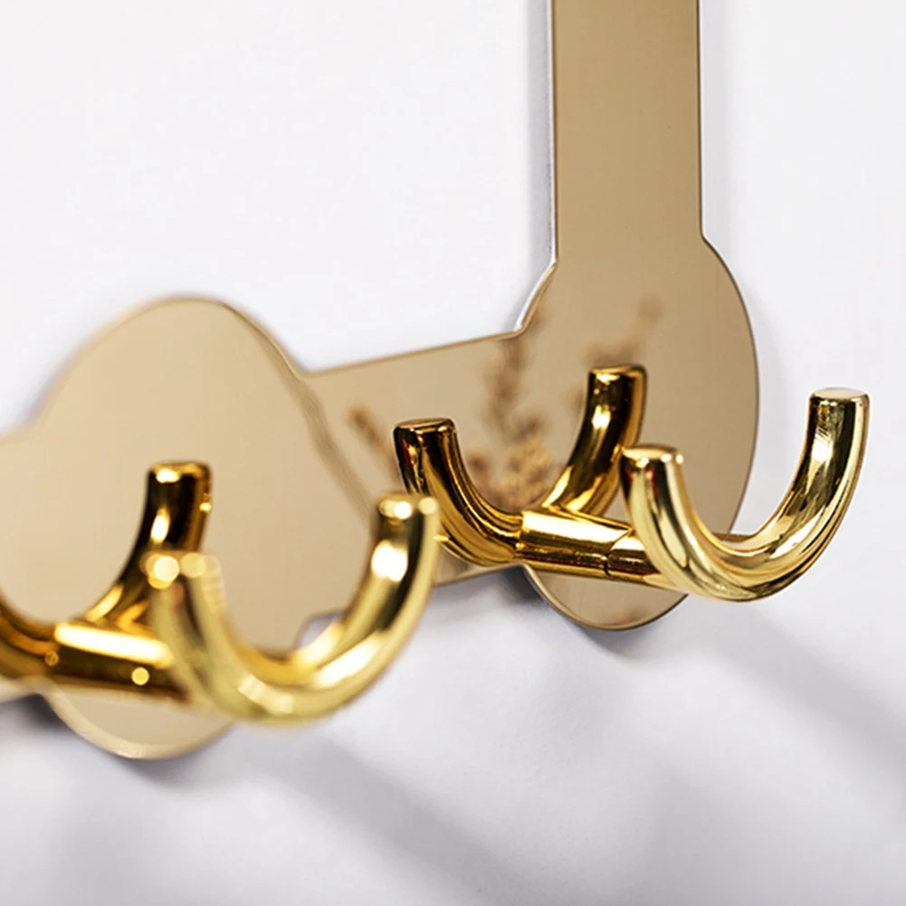 Back Door Hooks Stainless Steel Bedroom Durable Cabinet Kitchen Home Hotel Coat Hat Study Clothes Hanger(Gold)