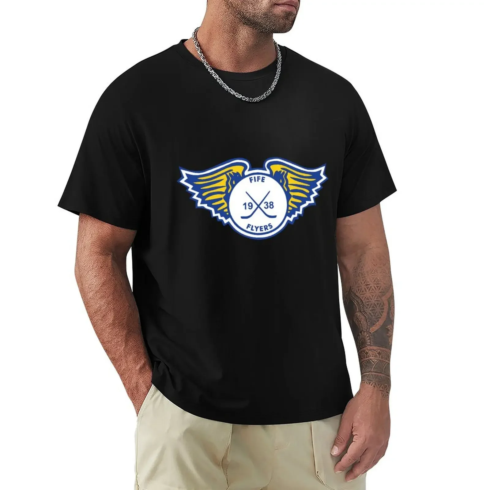 Fife Flyers hocckey T-Shirt summer tops oversizeds graphics shirts graphic tee Short sleeve tee men